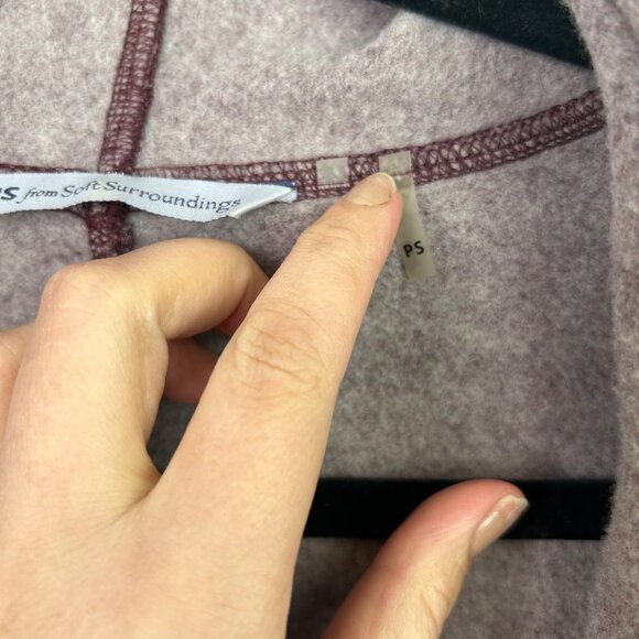 Hugs from Soft Surrondings maroon cardi petite small - Picture 4 of 5